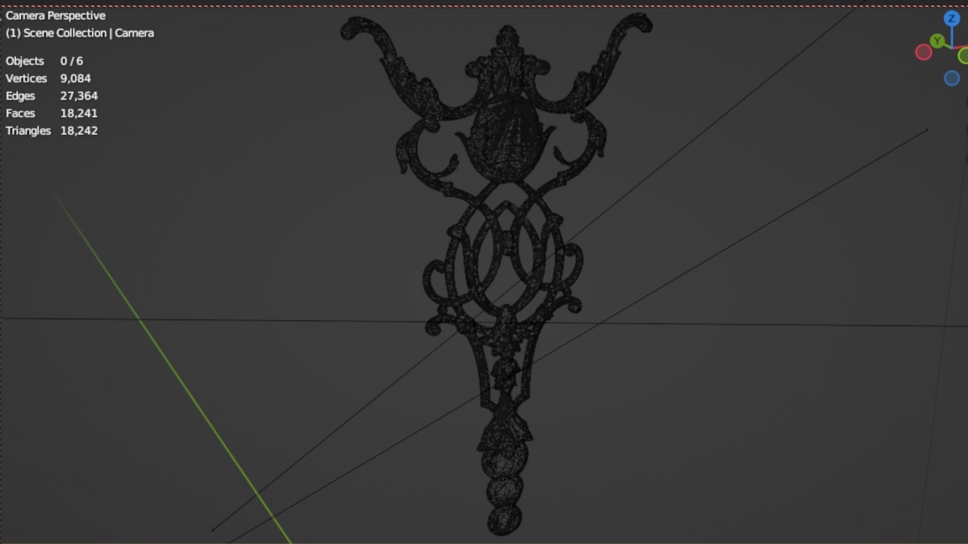 Classic decor ornament 123 3D model_7