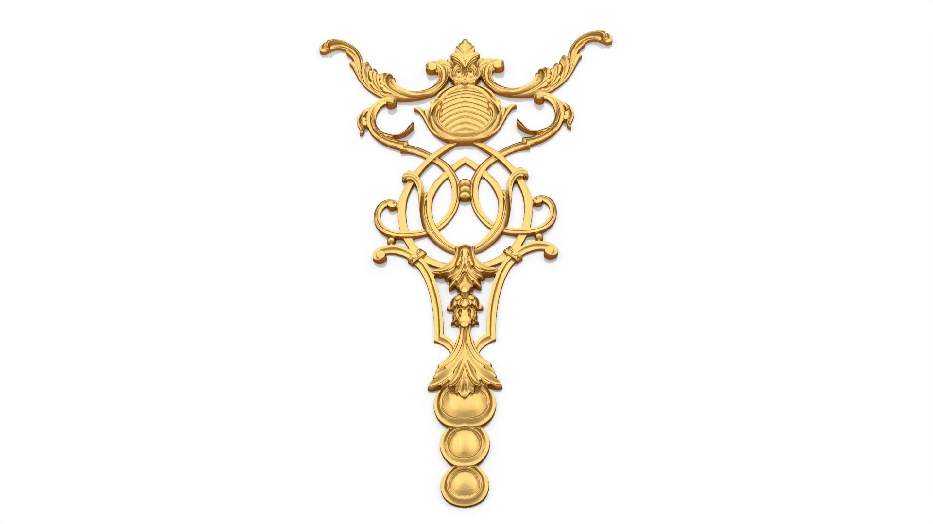 Classic decor ornament 123 3D model_3