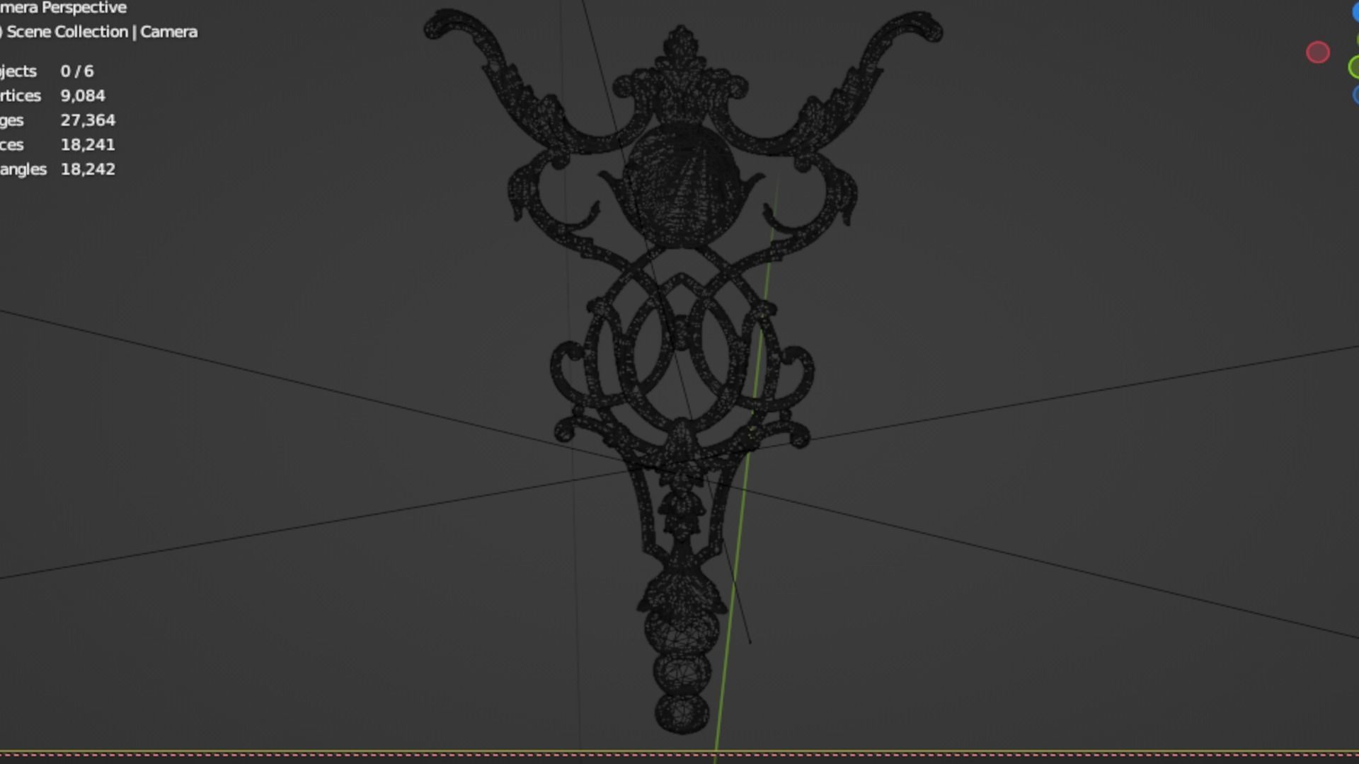 Classic decor ornament 123 3D model_6