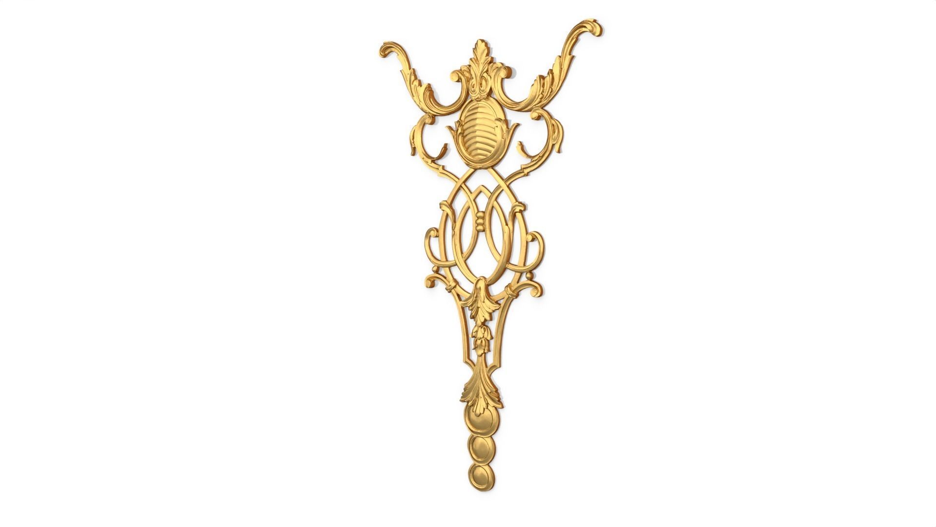Classic decor ornament 123 3D model_2