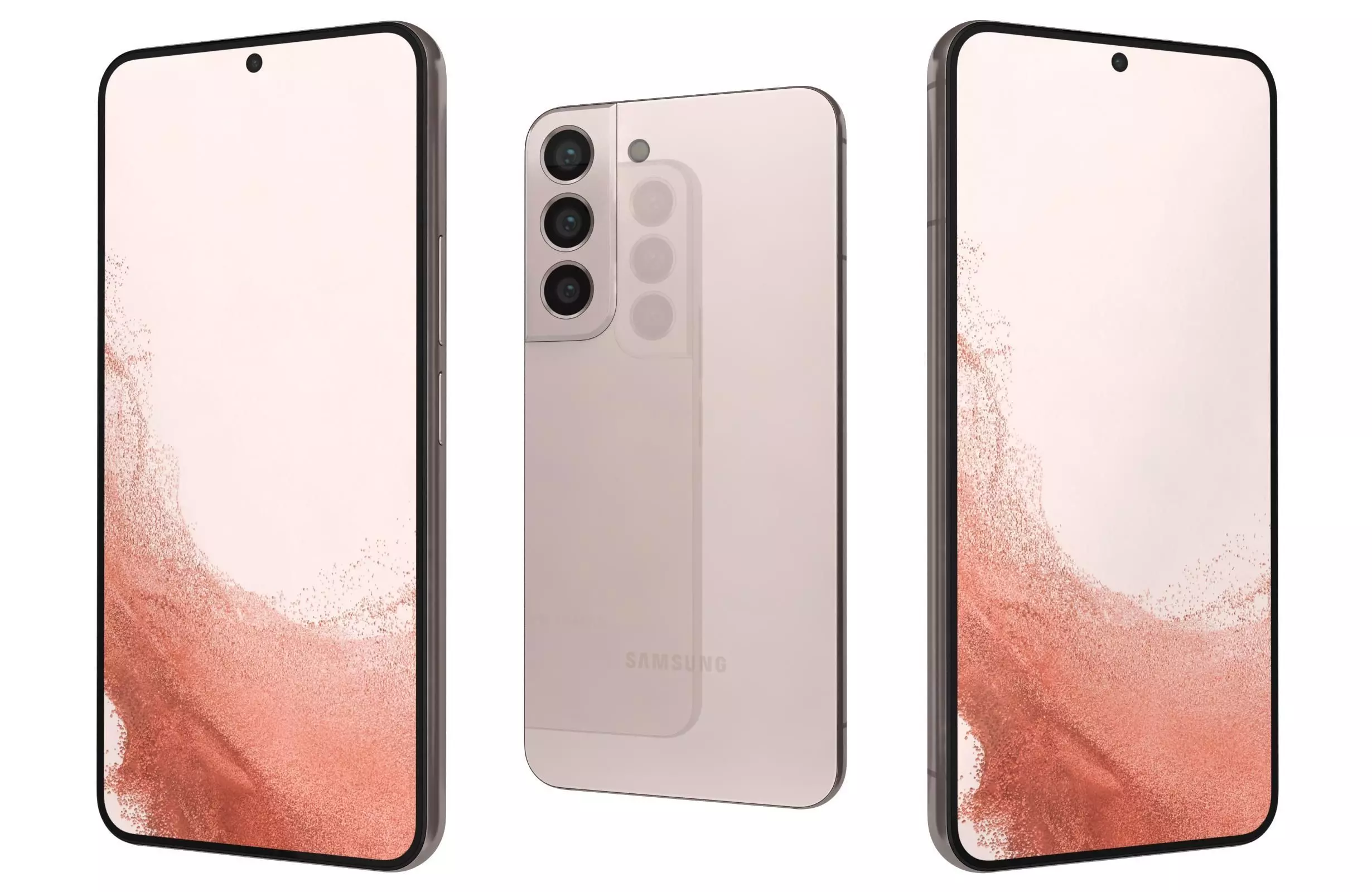 Samsung Galaxy S22 Pink Gold 3D model_0