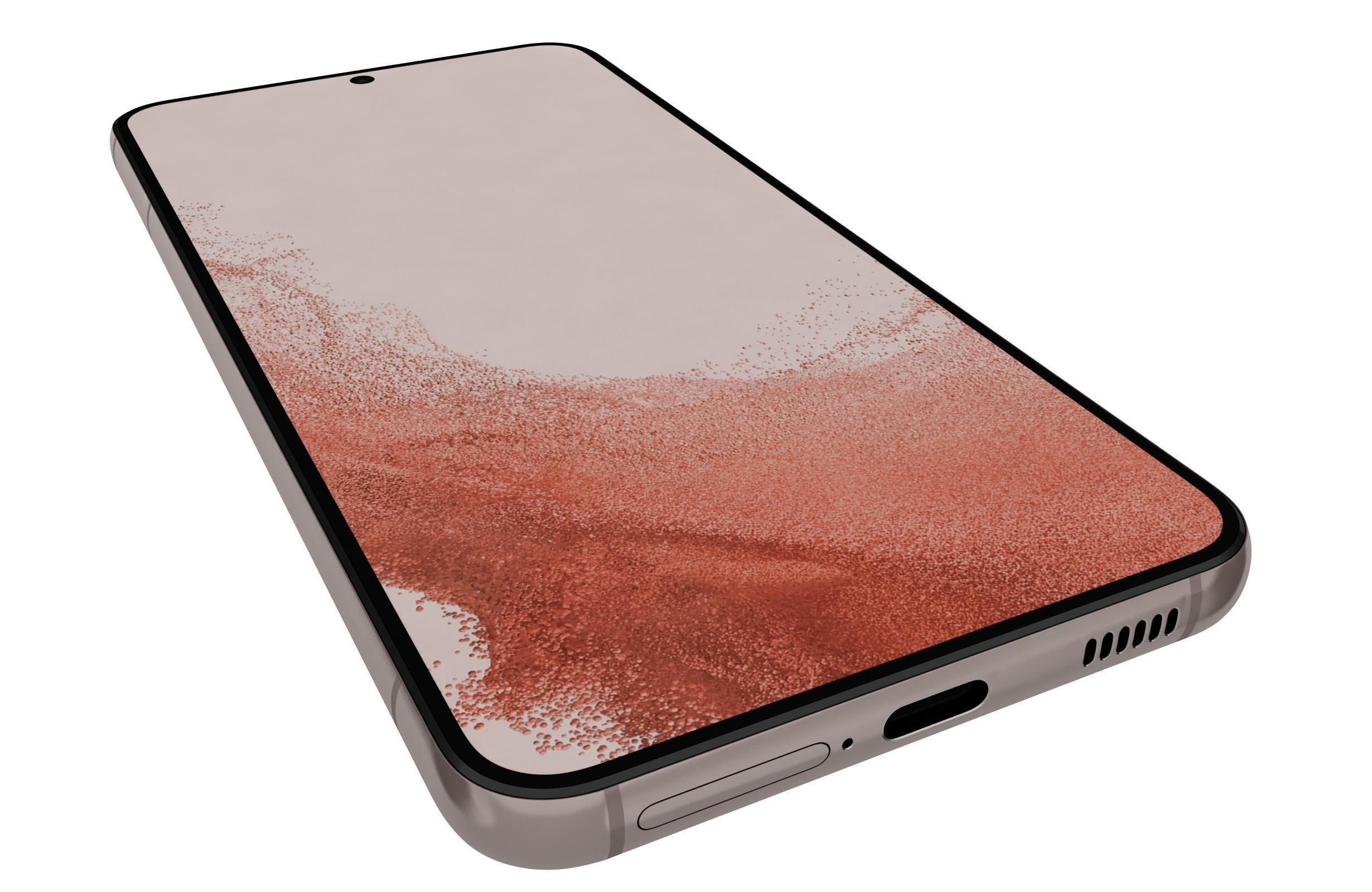 Samsung Galaxy S22 Pink Gold 3D model_12