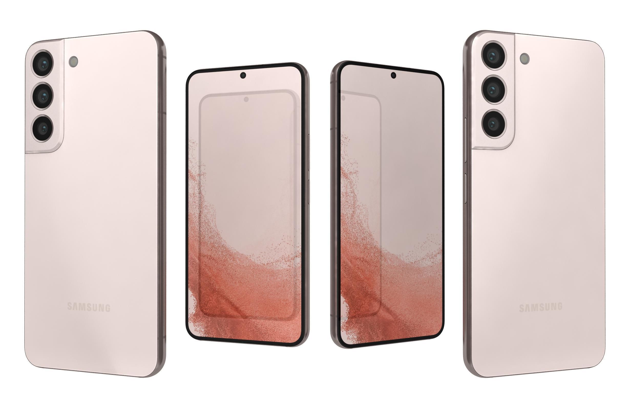 Samsung Galaxy S22 Pink Gold 3D model_3