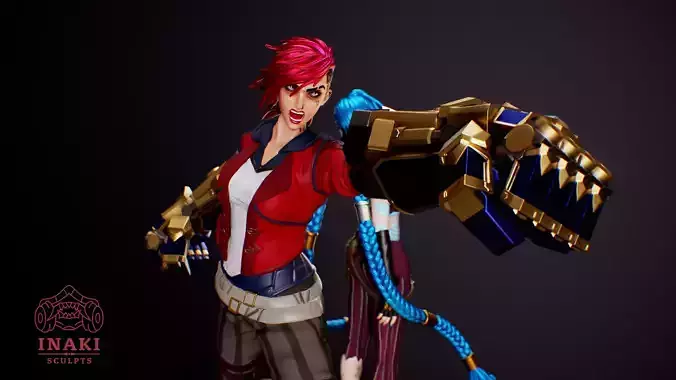 Vi and Jinx - League of Legends Arcane 3D print model