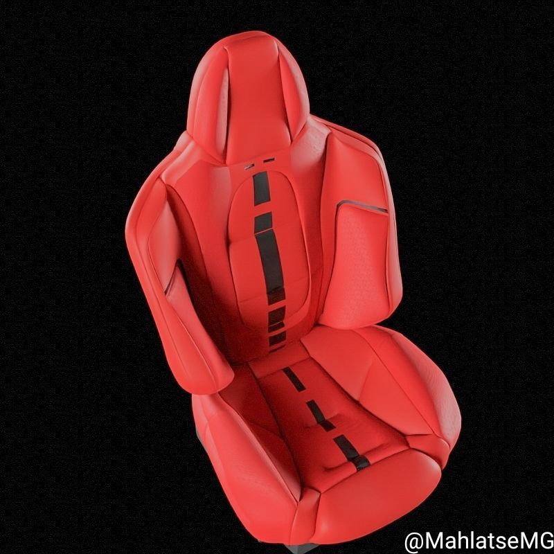 Car seat Free 3D model_1