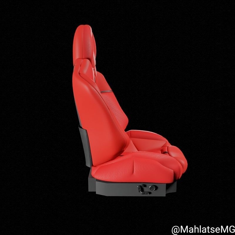 Car seat Free 3D model_3