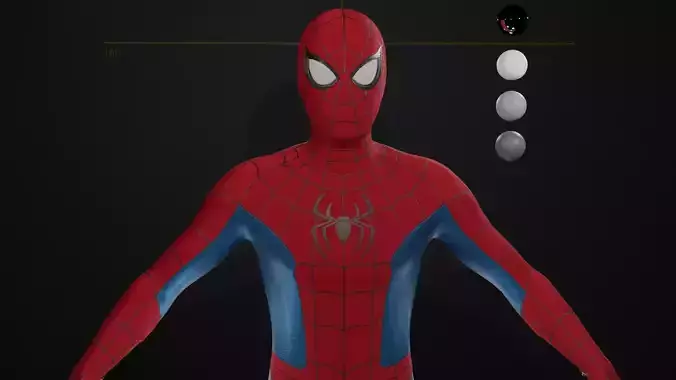 Spider-man No Way Home Classic Suit 3D model Free low-poly 3D model