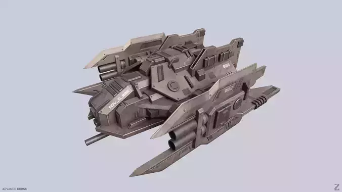 Advance Drone Low-poly 3D model