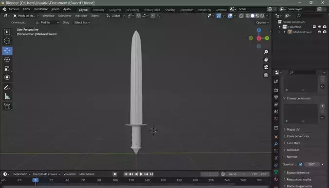 Medieval Sword MediumPoly