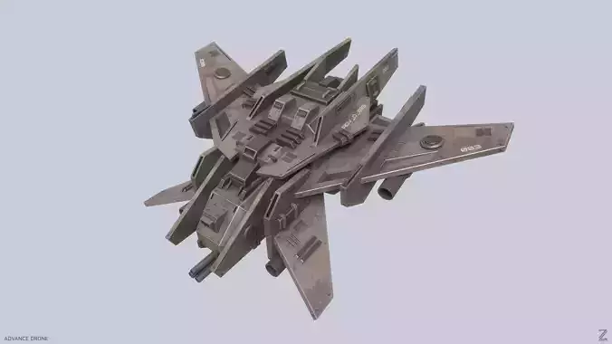 Advance Drone Low-poly 3D model