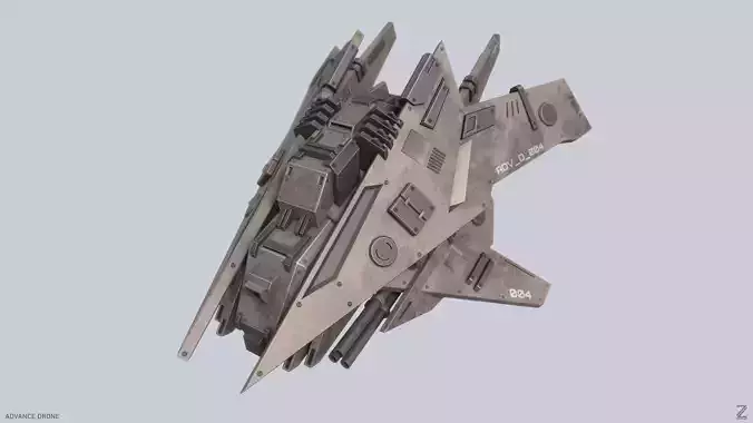 Advance Drone Low-poly 3D model