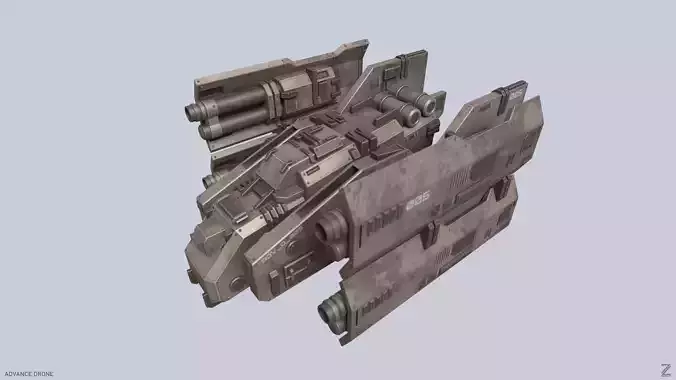 Advance Drone Low-poly 3D model