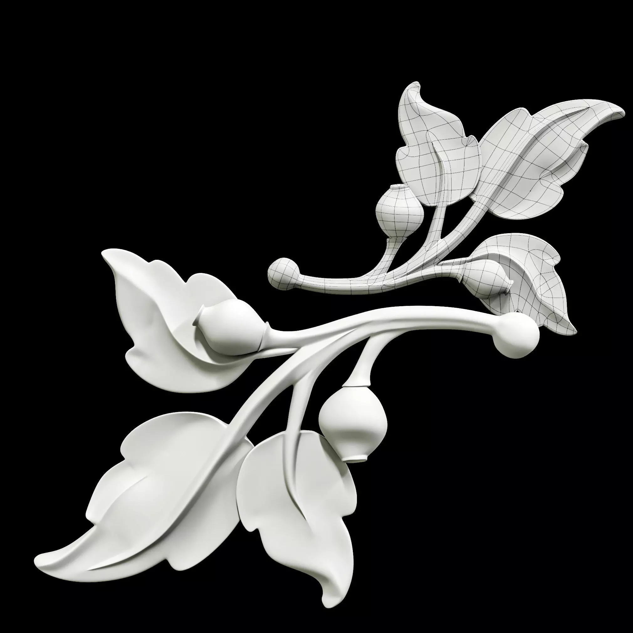 NPU-470R decor Poliuretan Stavros Low-poly 3D model_0