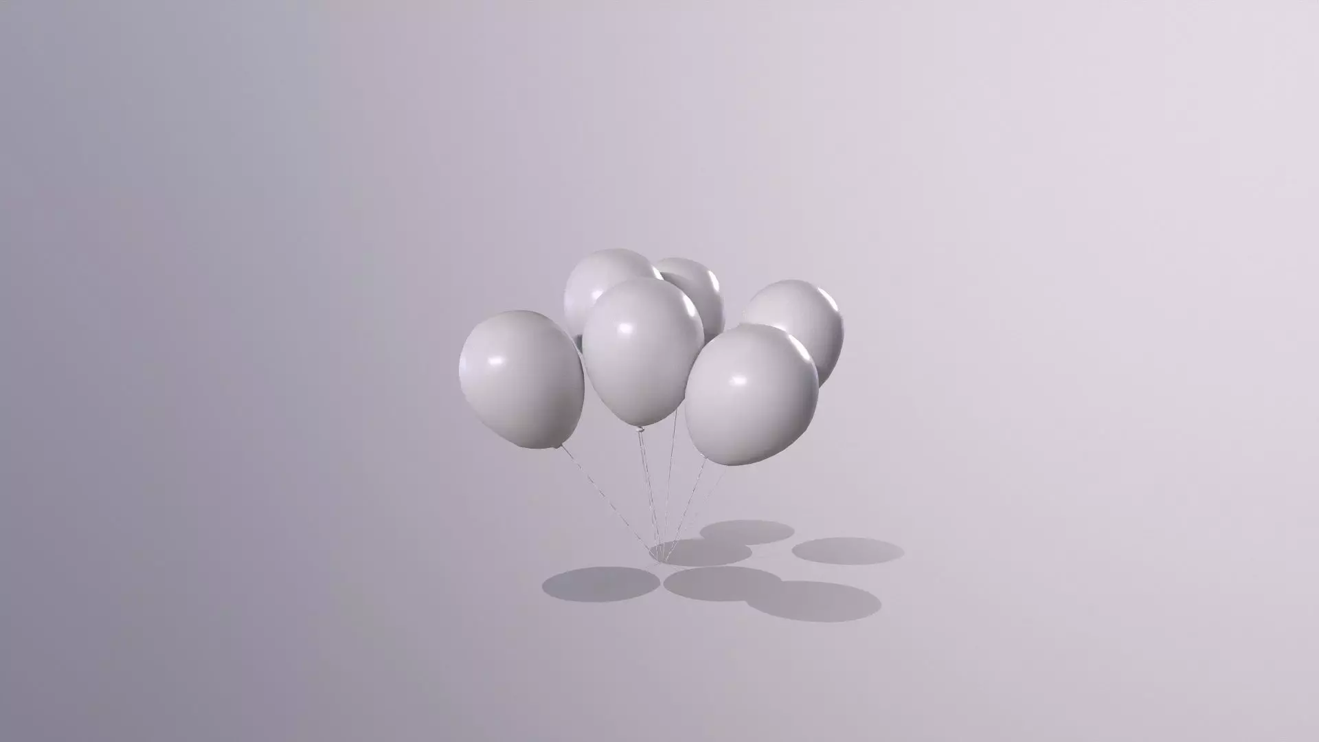Balloon-01-6-flying group of balloons floating in air 3D model