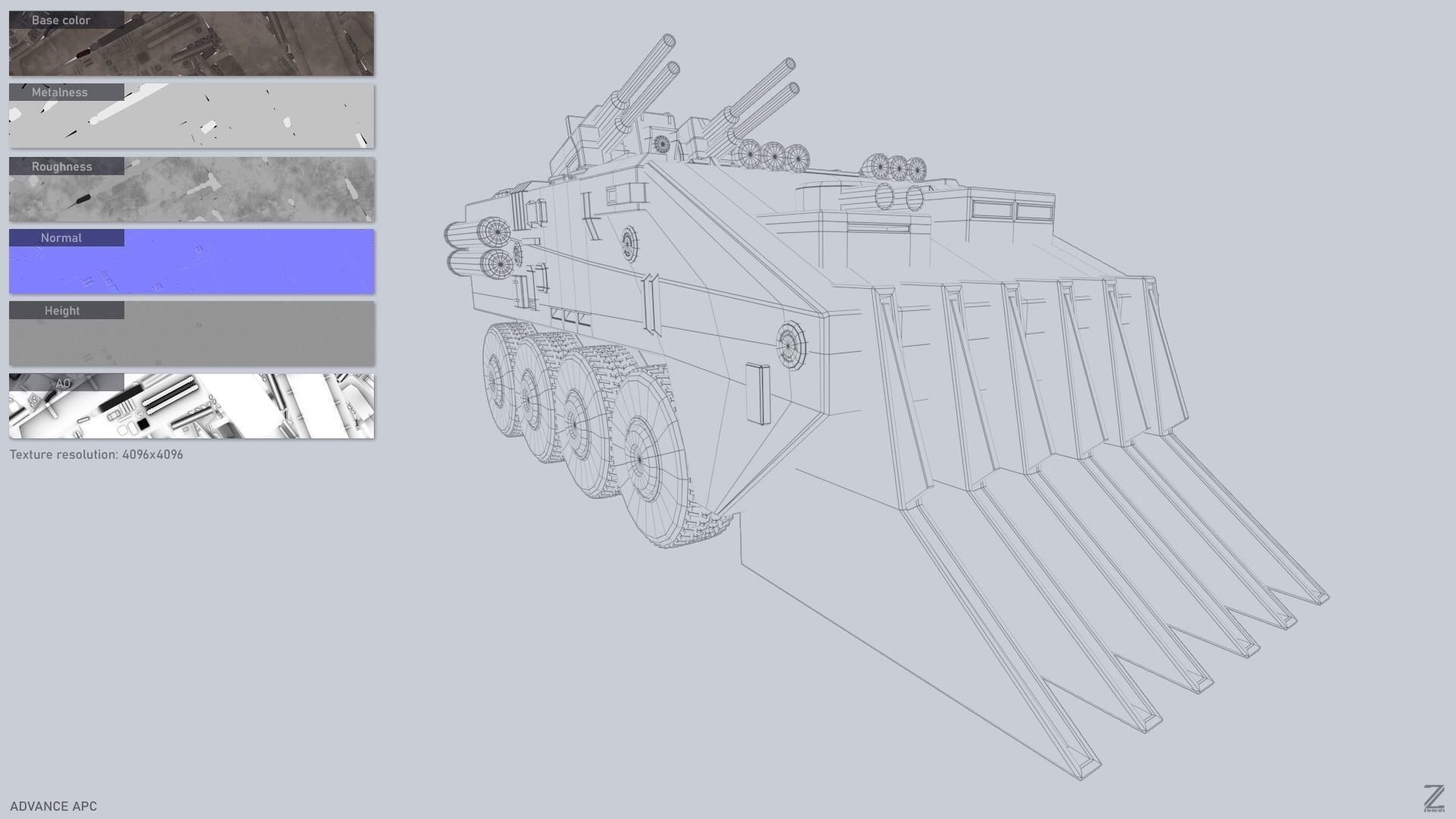 Advance APC Low-poly 3D model_3