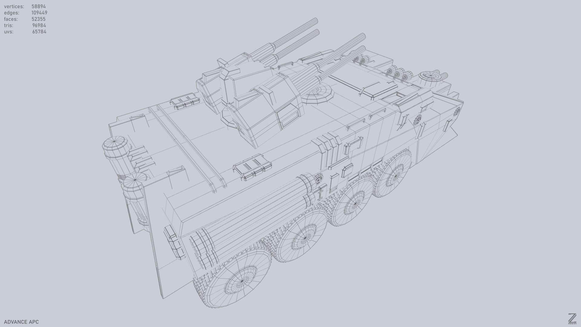 Advance APC Low-poly 3D model_12