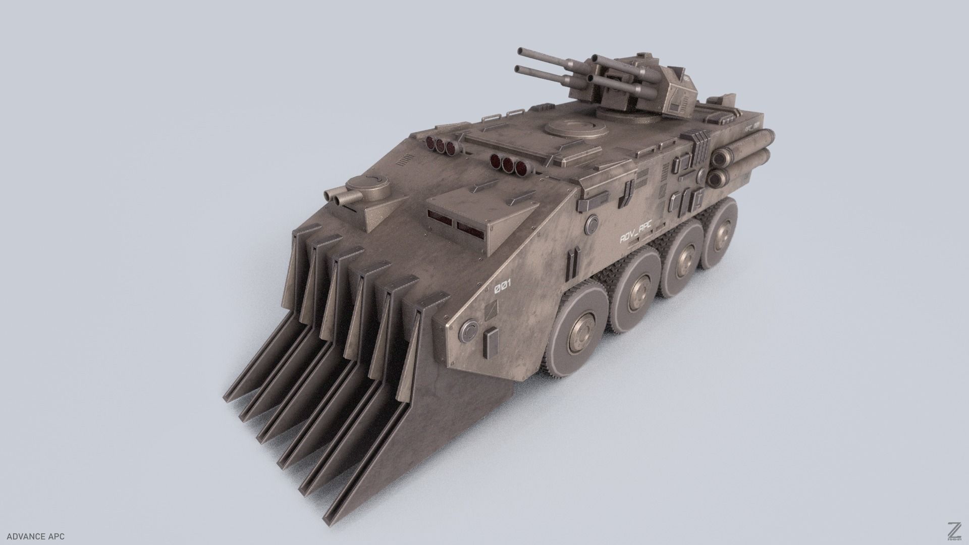 Advance APC Low-poly 3D model_4