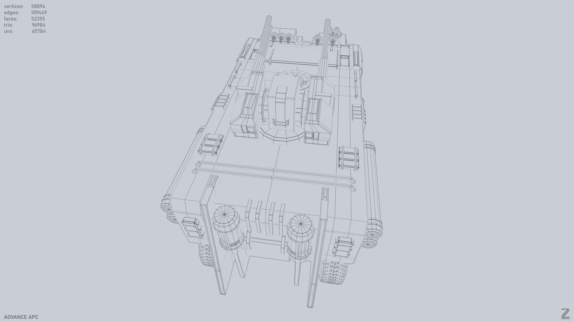Advance APC Low-poly 3D model_14