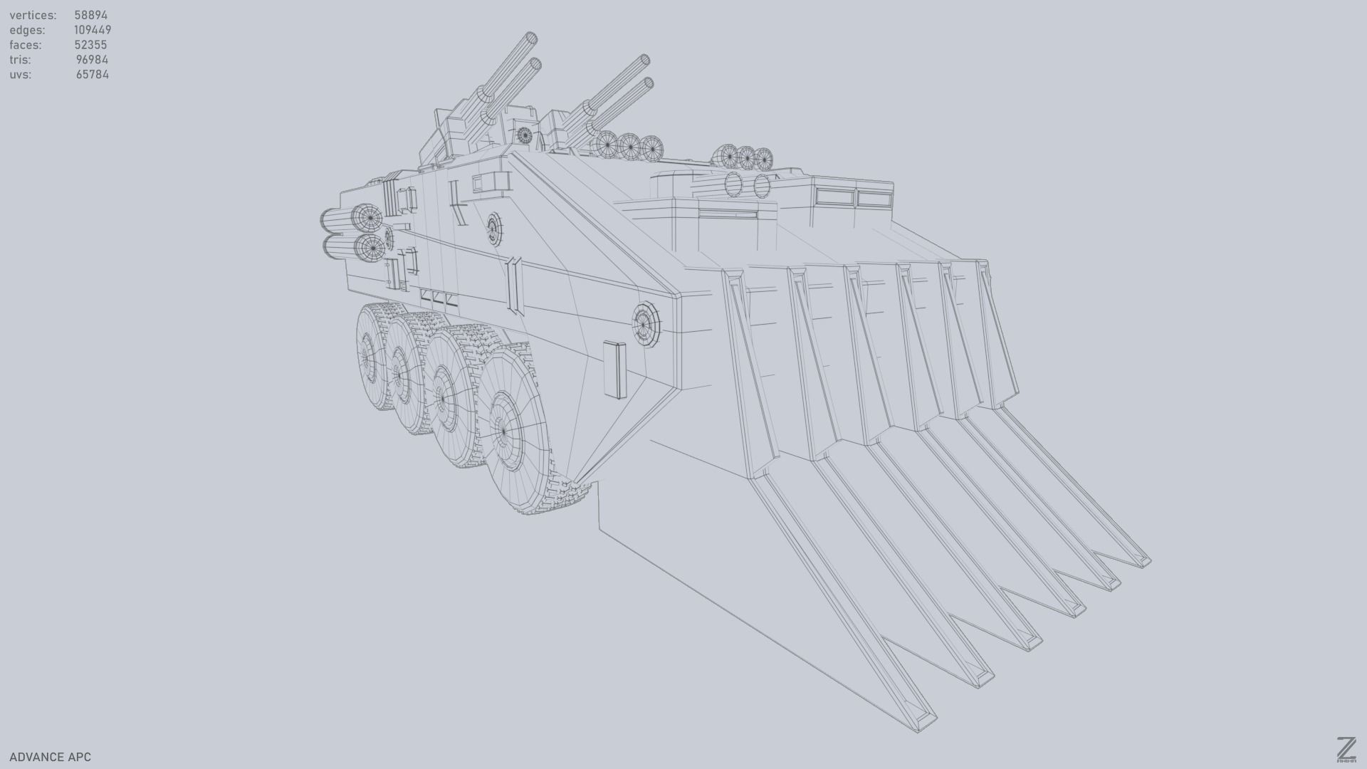 Advance APC Low-poly 3D model_15