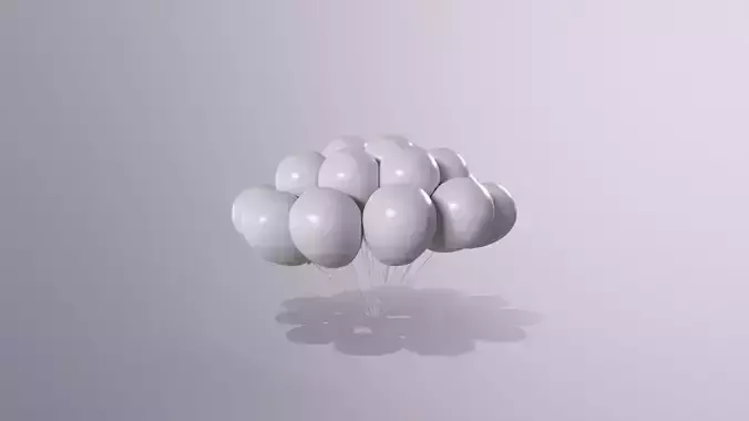 Balloon-01-20-flying balloons floating in air 3D model
