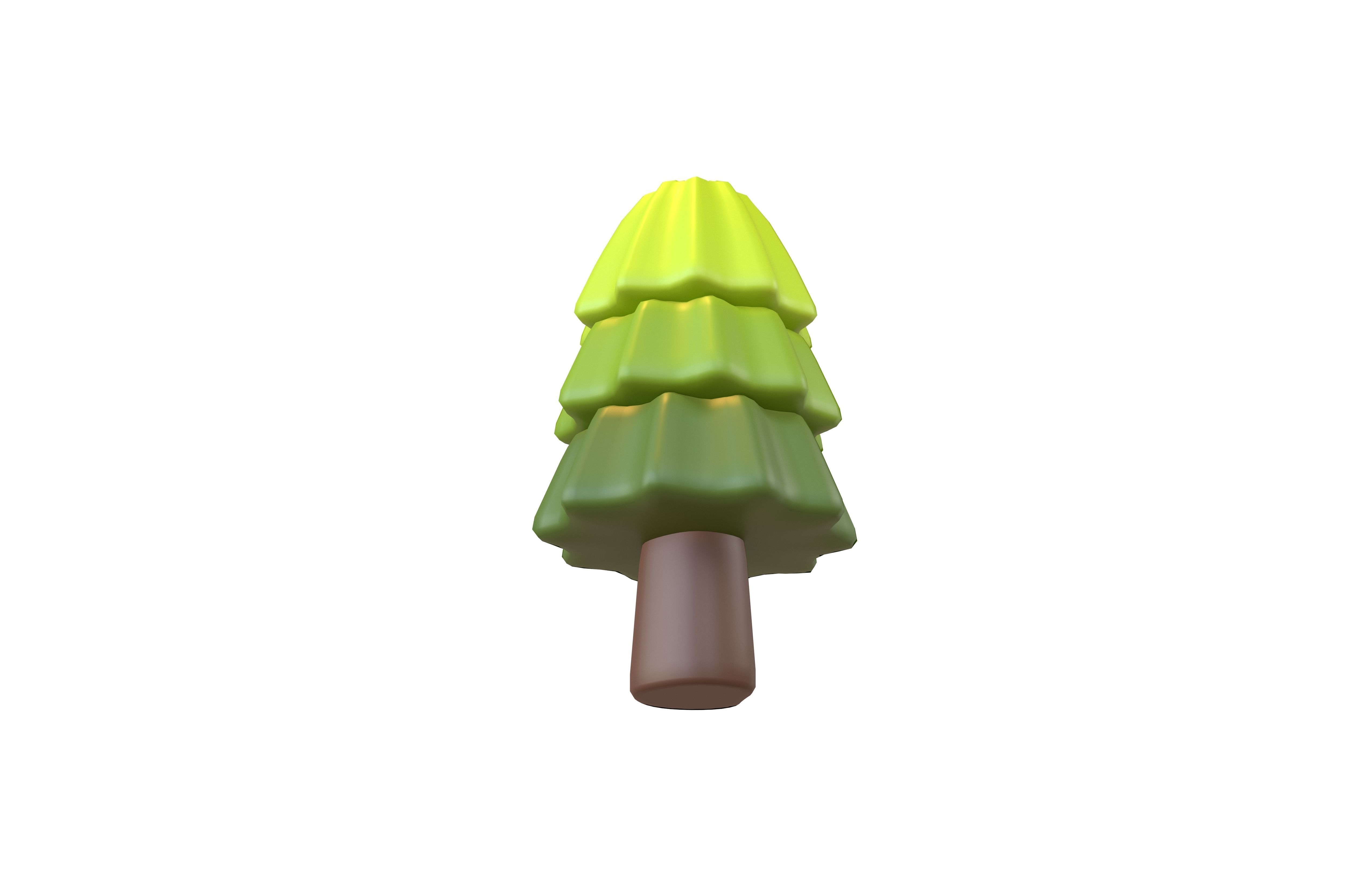 Cartoon Tree v27 001 Low-poly 3D model_3