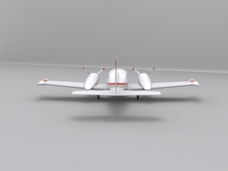 Cessna 401 Low-poly 3D model_16