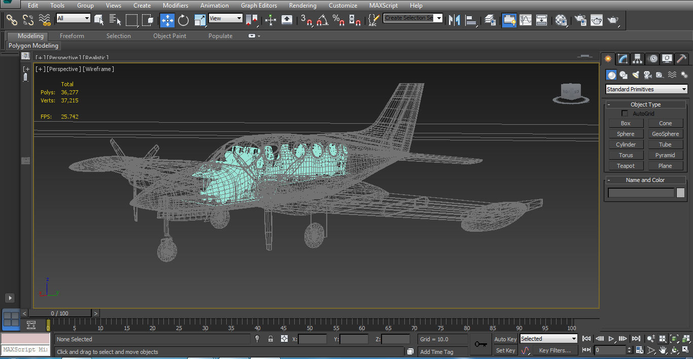 Cessna 401 Low-poly 3D model_10