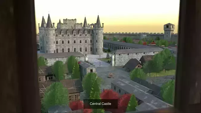Medieval Castle Scene 3D Model Collection