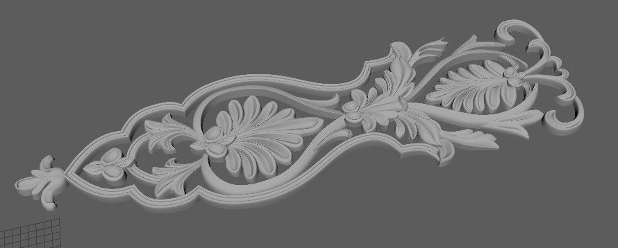 dekor shabby chic ornate door hanger 3D model_1