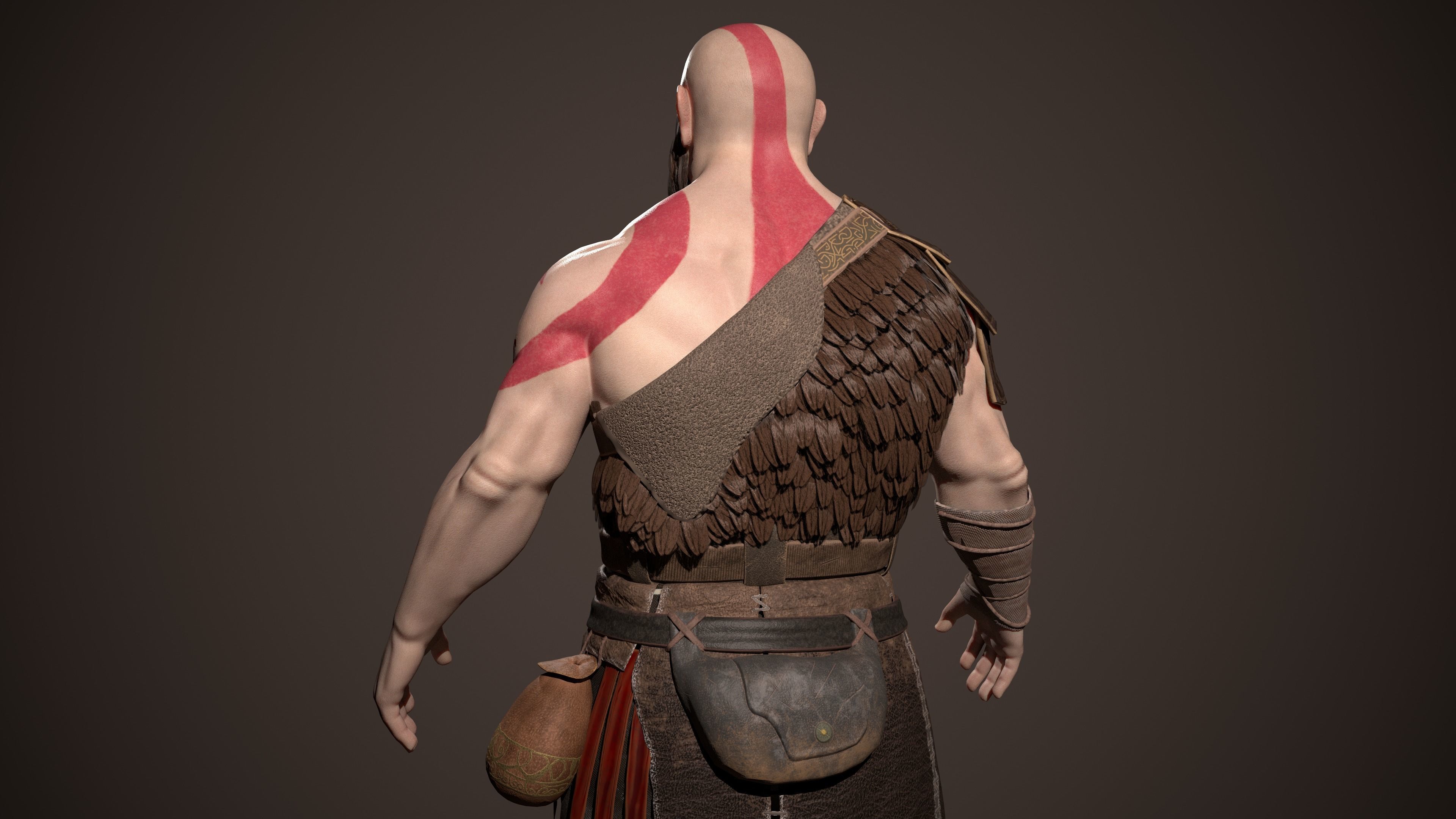 AAA Game character Low-poly 3D model_2