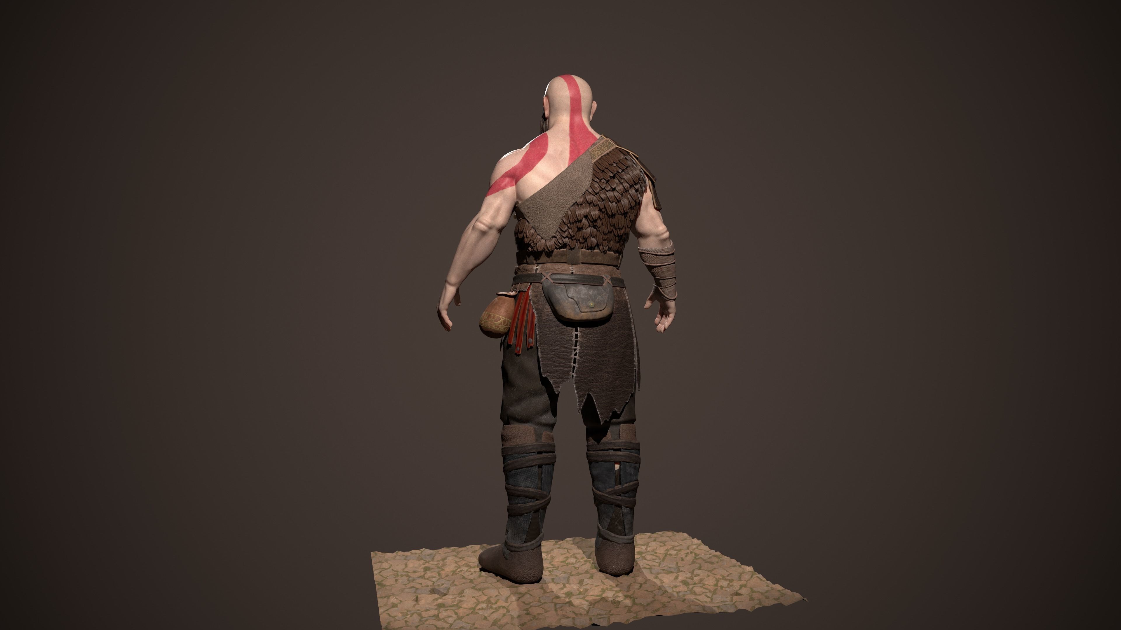 AAA Game character Low-poly 3D model_3
