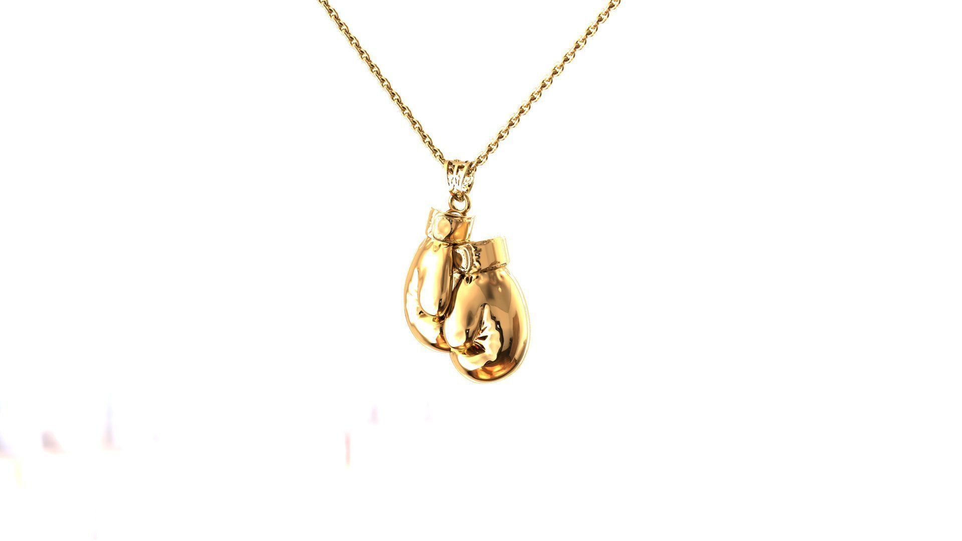 boxing necklace 3D print model_2