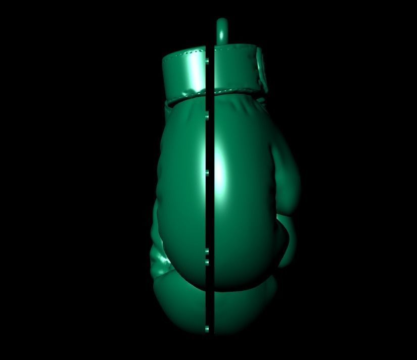 boxing necklace 3D print model_4