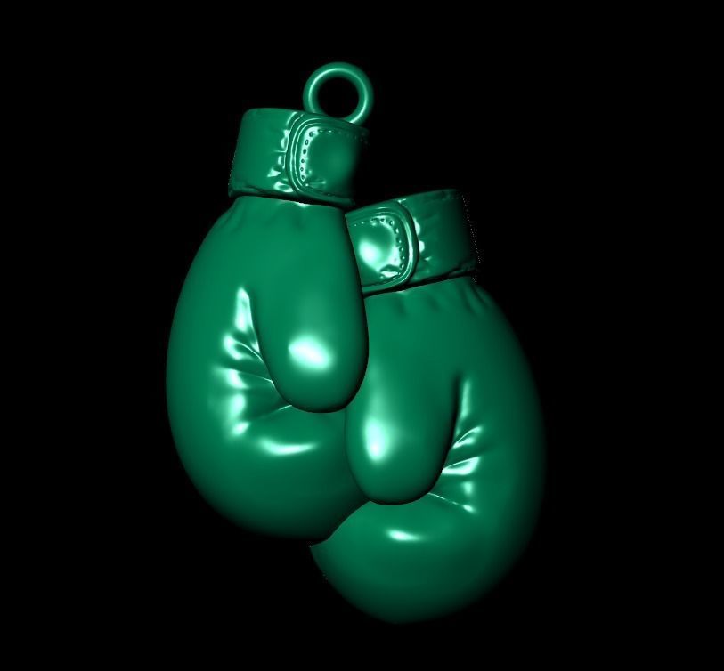 boxing necklace 3D print model_5