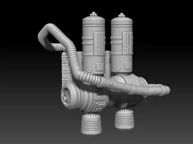 Space Trooper Backpack one12 scale and full size props