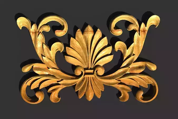 Floral Wood Carving for Furniture - 64