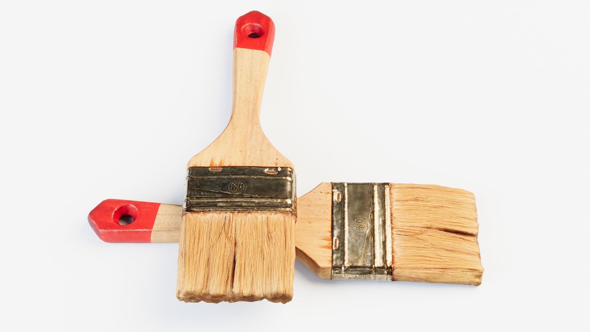 Used Paint Brush PBR 3D model_2