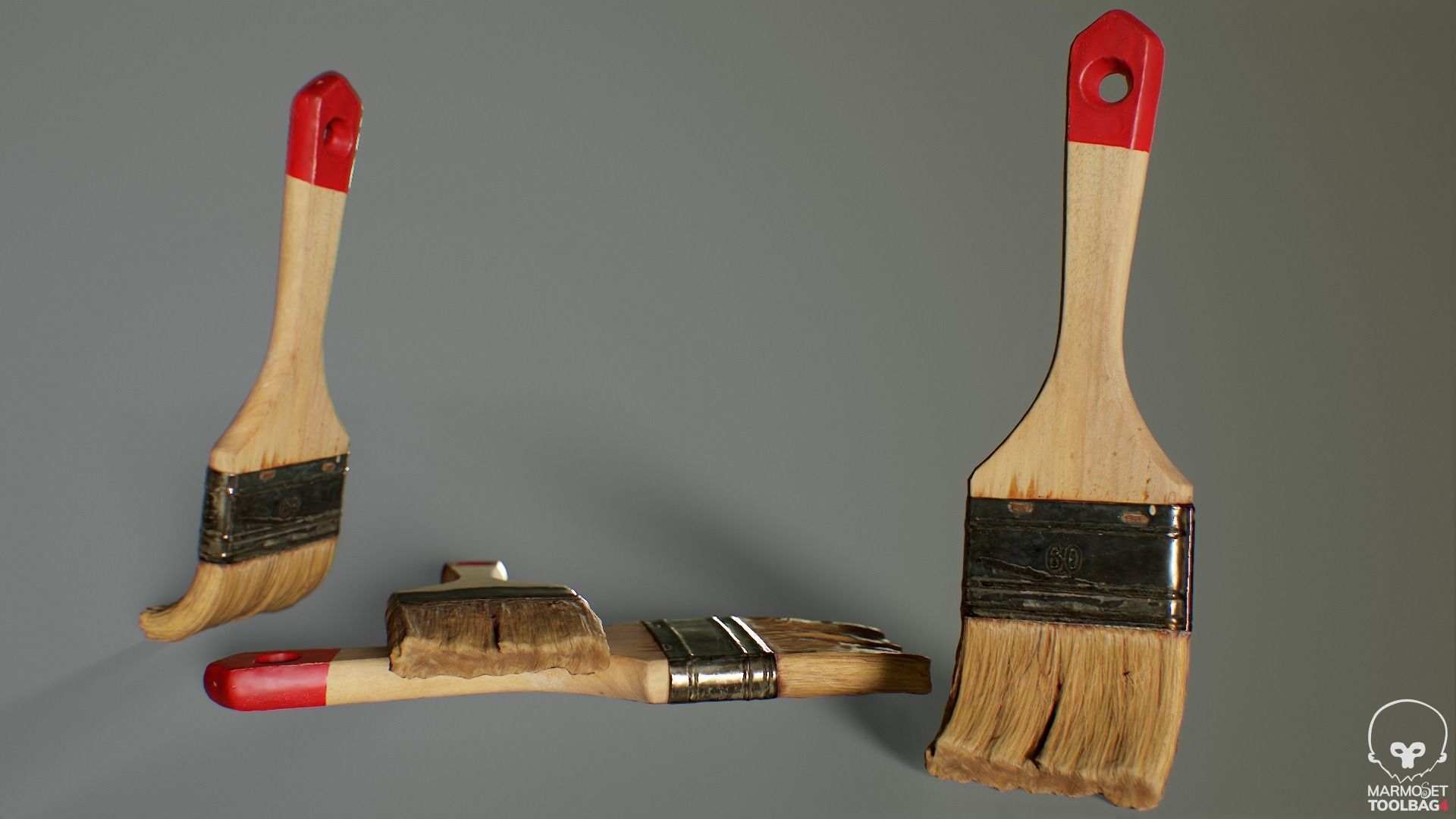 Used Paint Brush PBR 3D model_11