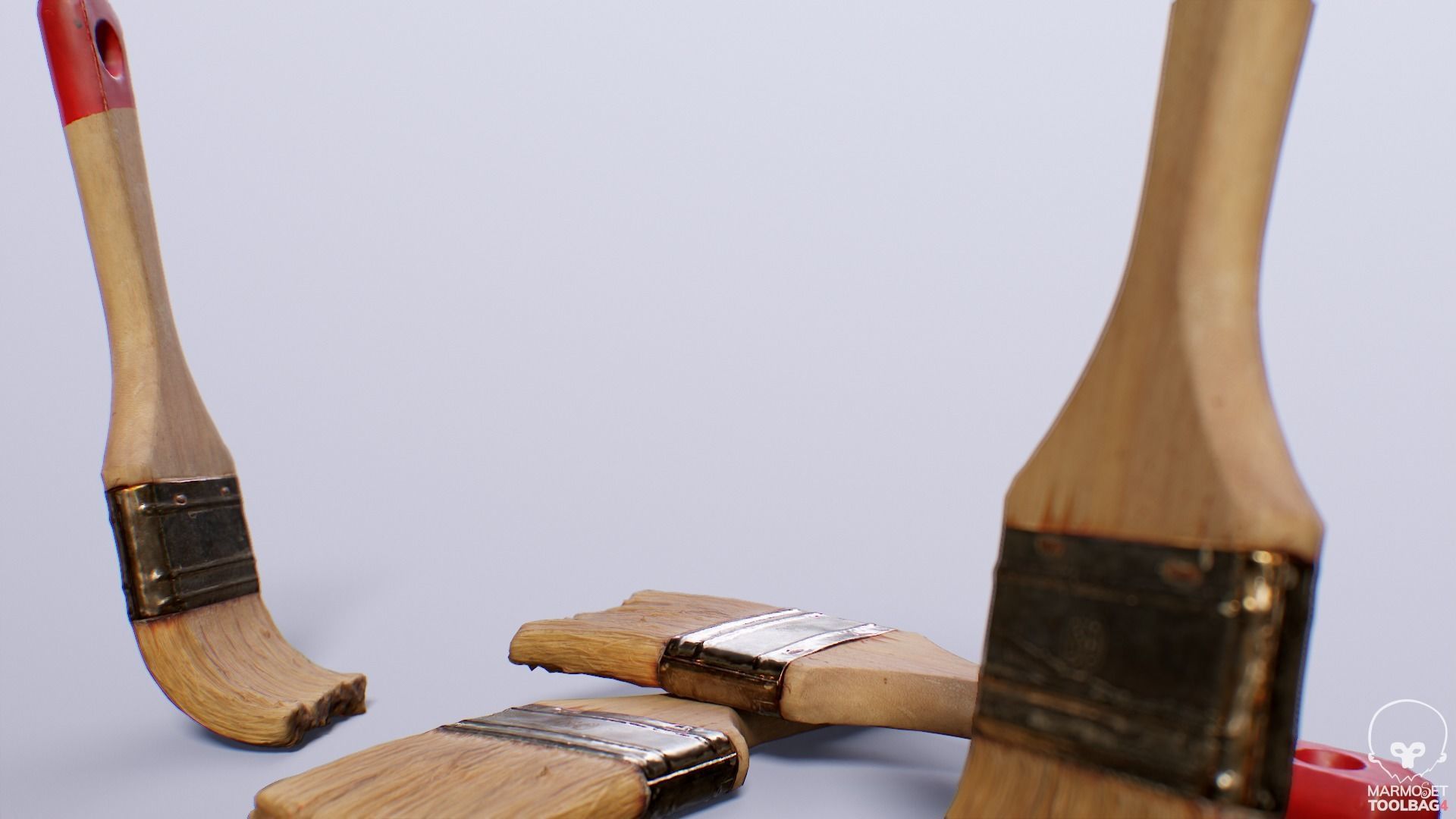Used Paint Brush PBR 3D model_14