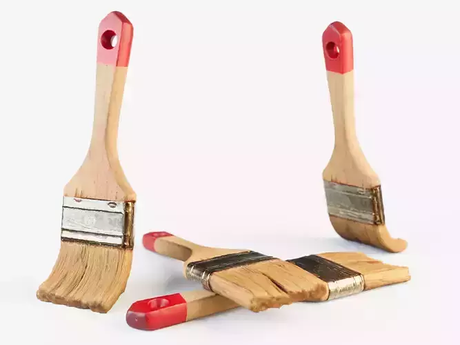 Used Paint Brush PBR 3D model