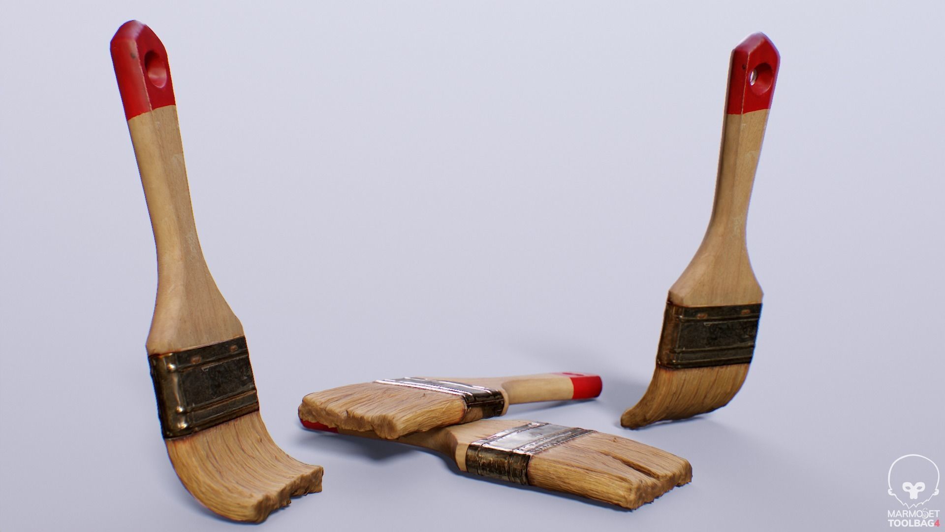 Used Paint Brush PBR 3D model_12