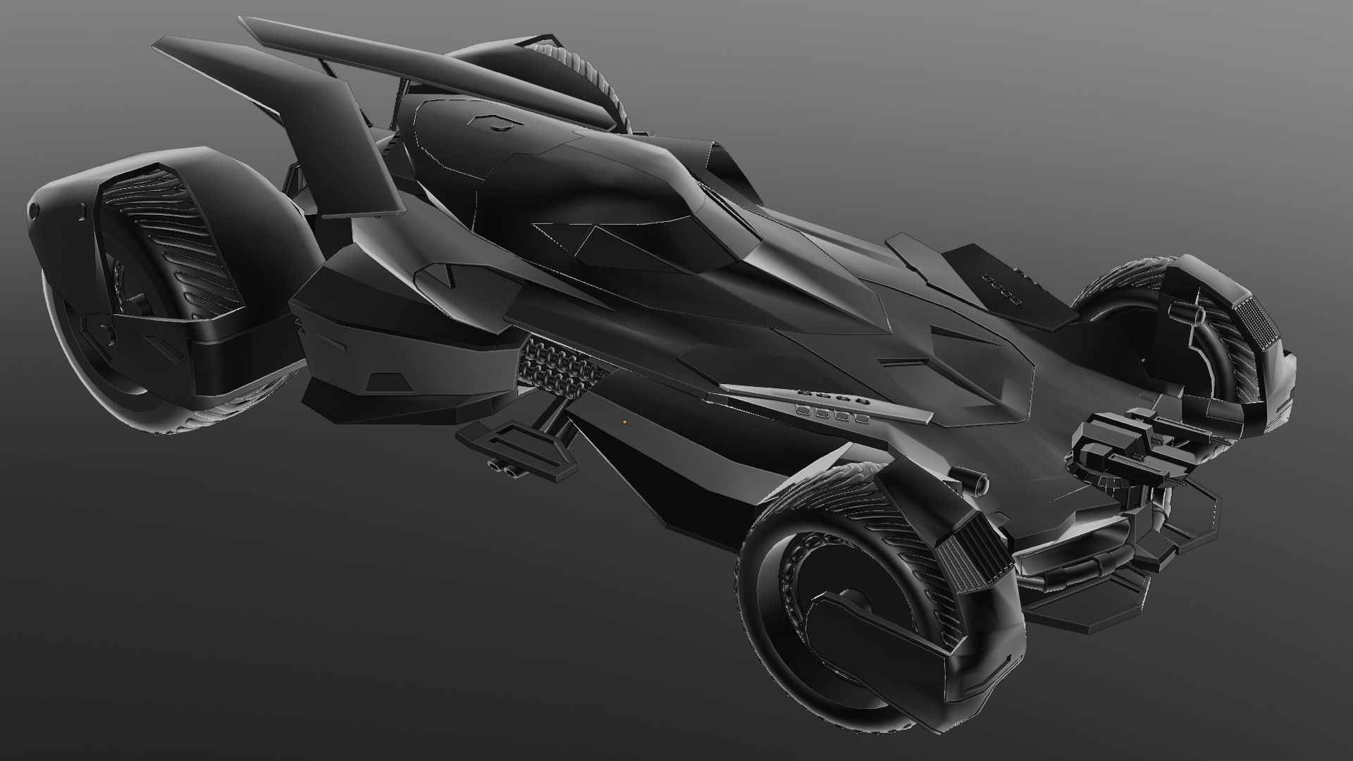 Batmobile Batman vs Superman 3D model_17