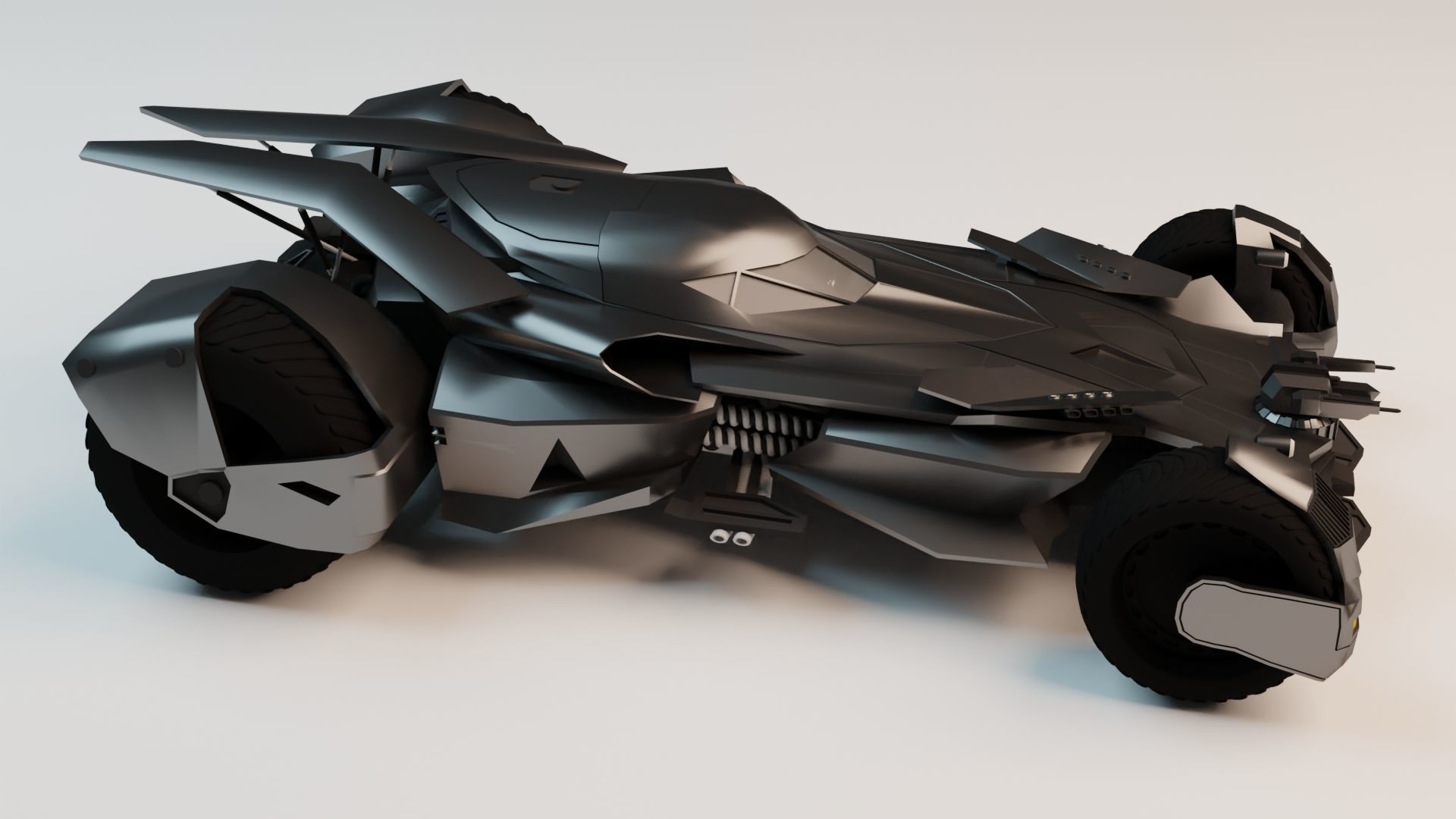 Batmobile Batman vs Superman 3D model_2
