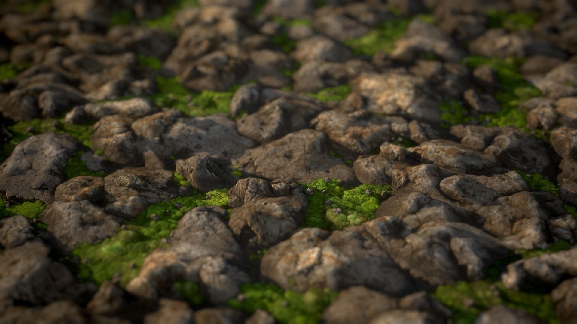  Stylized Mossy Rock Ground Texture Texture_4