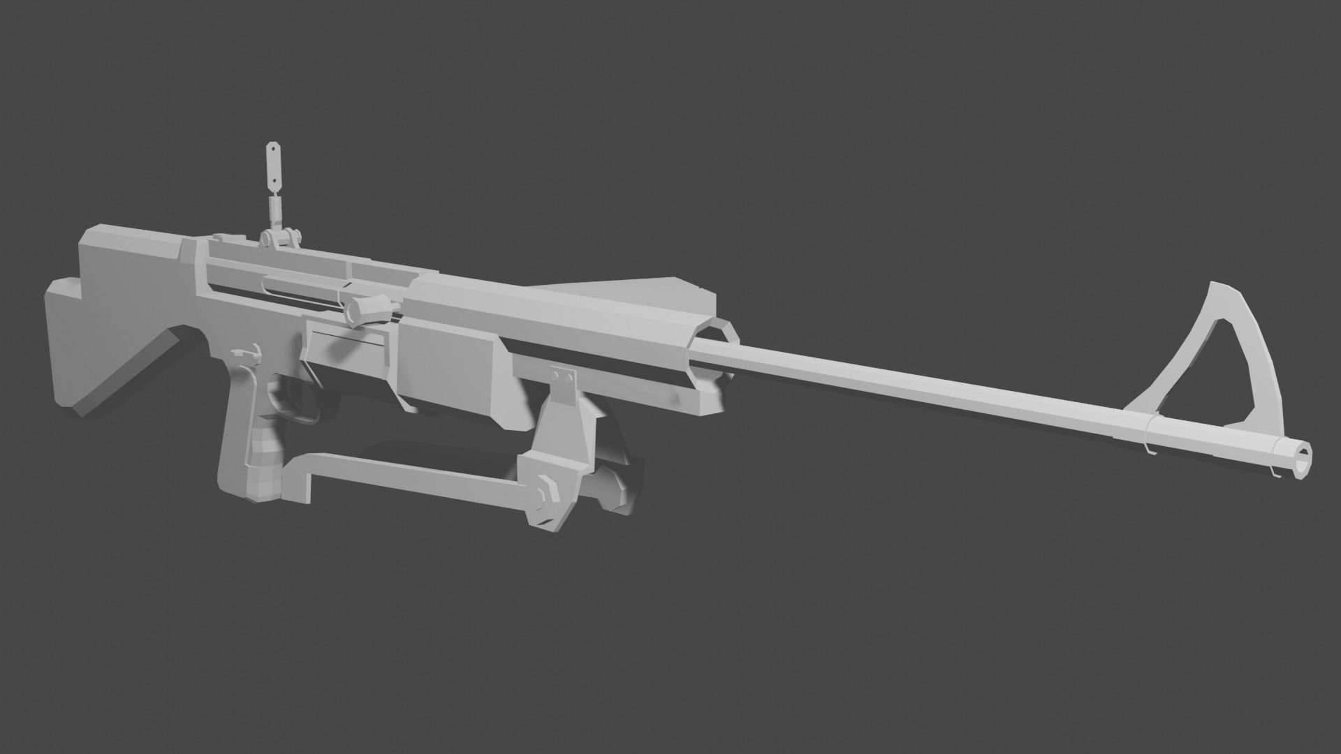 Johnson M1941 Light Machine Gun Low-poly 3D model_3