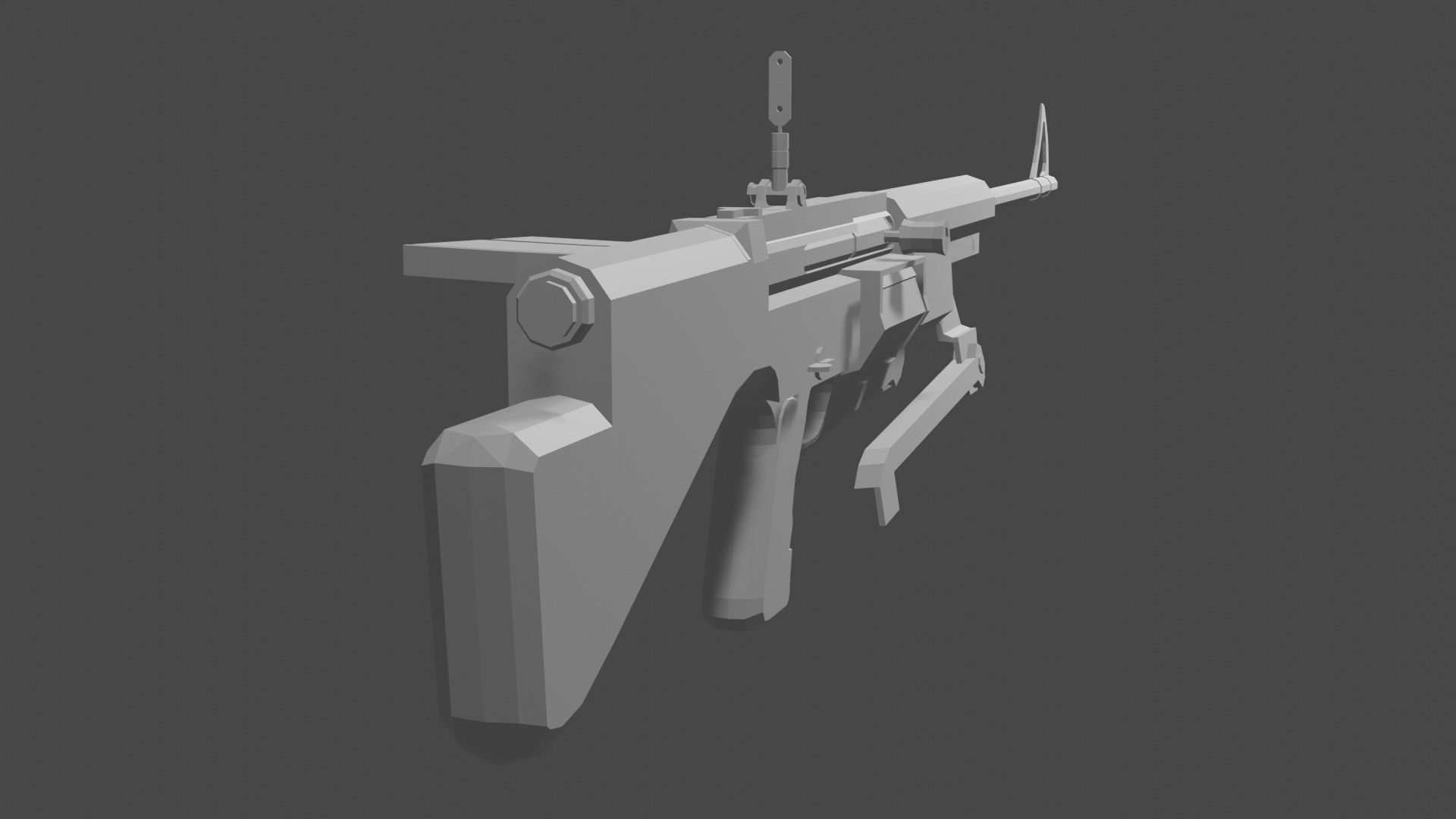 Johnson M1941 Light Machine Gun Low-poly 3D model_4