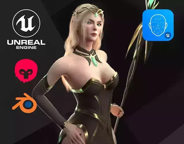 Elf Sorcerer - Game Ready