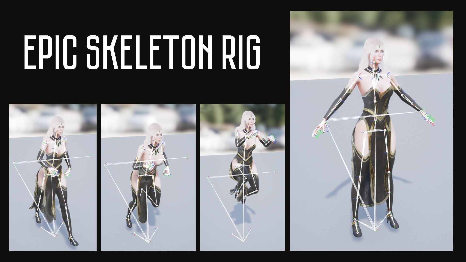 Elf Sorcerer - Game Ready Low-poly 3D model_11