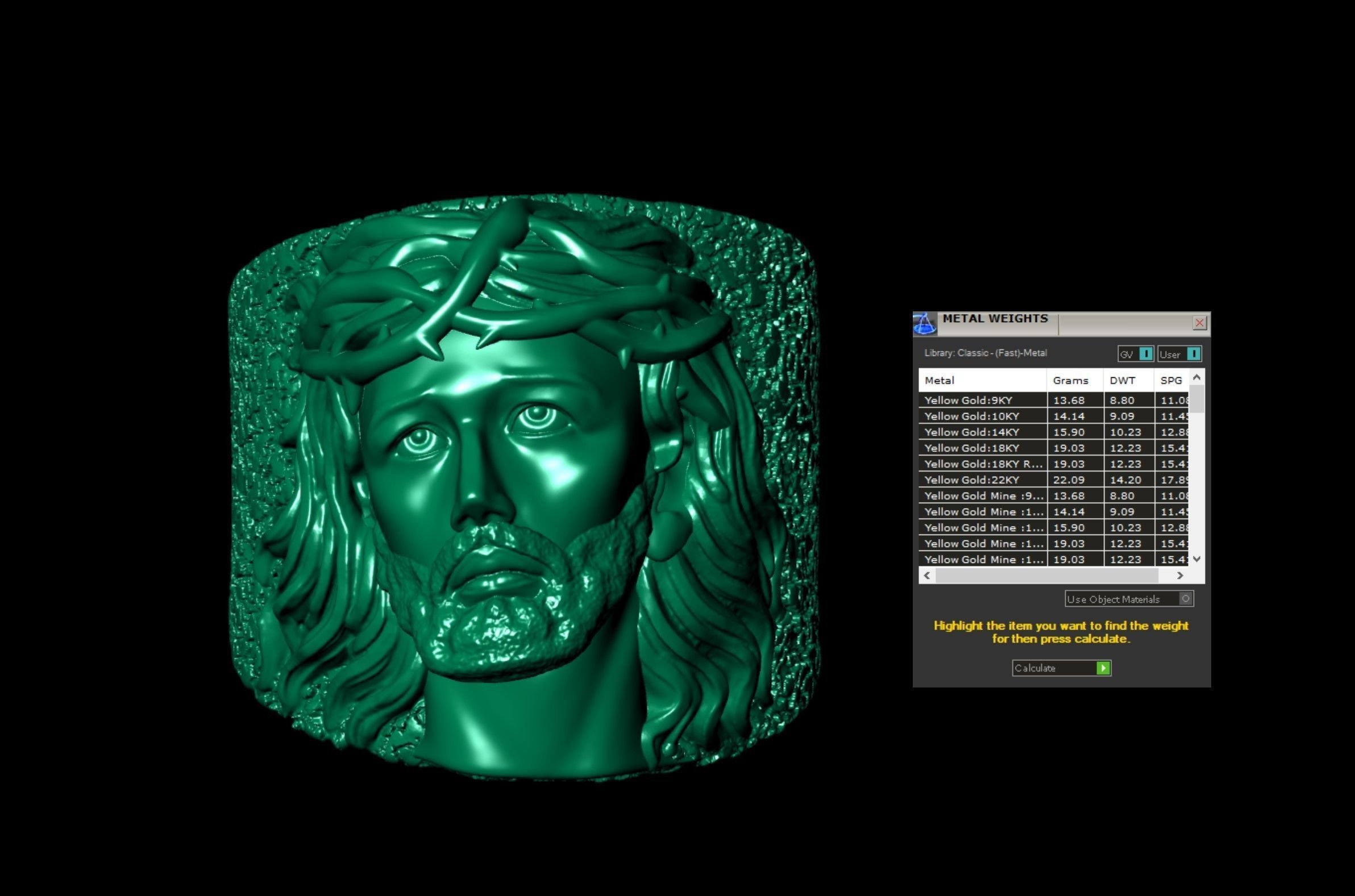 Jesus Face Ring  3D print model_2