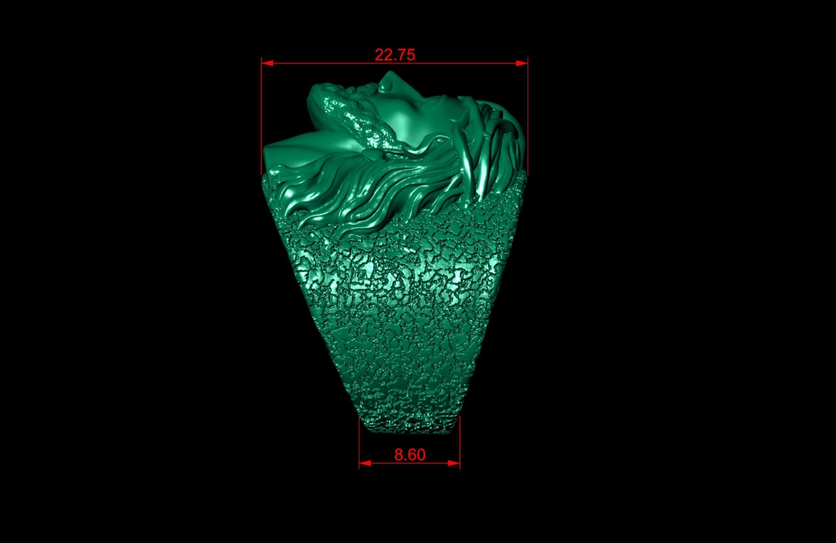 Jesus Face Ring  3D print model_7